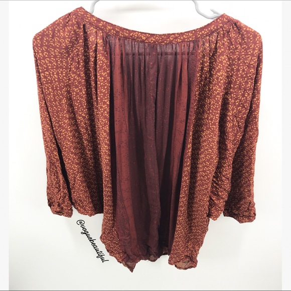 Free People Printed Batwing Sleeve Top - Picture 3 of 3